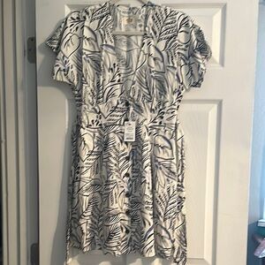 Leaf Print Camila Mini Marine Layer Dress